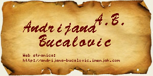 Andrijana Bucalović vizit kartica